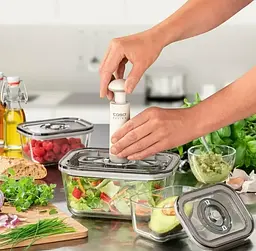 Набір скляних контейнерів для вакуумного пакувальника Caso VacuBoxx Eco-Set 1177С - мініатюра 8