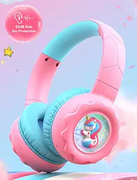 Дитячі бездротові навушники з єдинорогом Onikuma B-75 з Bluetooth 5.4, RGB підсвіткою Рожеві - мініатюра 2