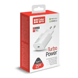 Мережевий зарядний пристрій White 1xUSB-C 3A ColorWay teh0028591 - мініатюра 4