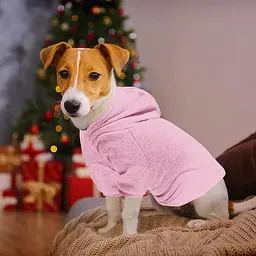 Худі для собак та котів EcoToys Pink M рожеве A: 26 см B: 34 см C: 26 см 7064 - мініатюра 4