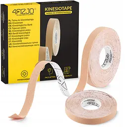 Стрічка кінезіологічна (кінезіо тейп) 4FIZJO 1 см x 5 м Biege (P-5905973400800) - мініатюра 1