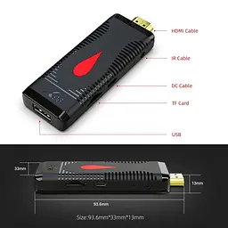 Приставка ТВ-стік X96 Android TV Allwinner TV Stick S400 1/8 GB - мініатюра 5