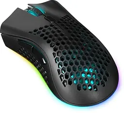 Бездротова Ігрова RGB Миша K-Snake BM600 2.4G з підсвічуванням Чорна  - мініатюра 6