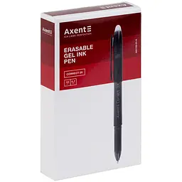 Набір гелевих ручок Axent Correct 3Х Пиши-стирай чорний 12 шт. (AG1122-01-A)