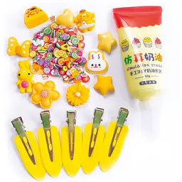 Набір для творчості Vladi Toys Клей з кабашонами. Заколки жовті (VT4600-02) - мініатюра 2