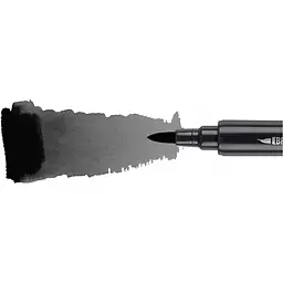 Маркер акварельний Santi Brush Marker SWB-32 чорний двосторонній 6 шт. (391088) - мініатюра 2
