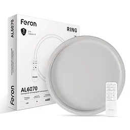 Світлодіодна накладна люстра Feron AL6070 RING 70Вт білий