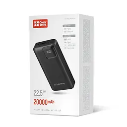Універсальна мобільна батарея ColorWay Optimal Power 20000mAh Чорний (CW-PB200LPB5BK-PDD) - мініатюра 2