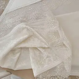 Крижма "Оксамитовий блиск-2" оксамит, кулір 75*100 см Betis Молочний - мініатюра 3