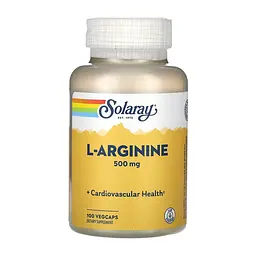 Амінокислота Solaray L-Arginine Free Form 500 мг 100 капс