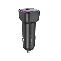 Автомобільний зарядний пристрій BOROFONE BZ28 Trophie single port PD30W car charger чорний