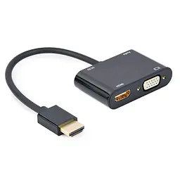 Перехідник Cablexpert HDMI на HDMI/VGA A-HDMIM-HDMIFVGAF-01 (A-HDMIM-HDMIFVGAF-01)