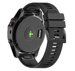 Силіконовий ремінець Primo для годинника Garmin Fenix 3/3HR/Fenix 5X/6X Black - мініатюра 2