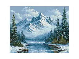 Алмазна мозаїка Морозне дихання лісу, Ідейка (40х50 см) - мініатюра 1