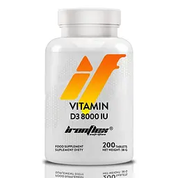 Амінокислота Vitamin D3 8000 IU, 200 таблеток IronFlex vit0003979 - мініатюра 1