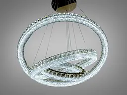 Підвісна LED-люстра Diasha MD6027/800+600+400S-gol для вітальні, зали та сходів, 270 W, 82 см, 17-35m2 - мініатюра 3