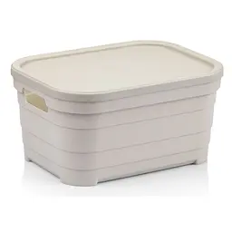 Кошик Idea Home Pyramid з кришкою10.8 л 36x24x16.5 см бежевий (00643 Bej)