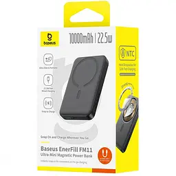 Павербанк Baseus EnerFill Ultra-Mini Black 10 000 mAh / 22.5 Вт (P1008210E123-00) - мініатюра 2
