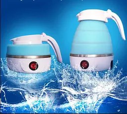 Електрочайник Silicon Kettle силіконовий складний електрочайник маленький електрочайник портативний чайник - мініатюра 5