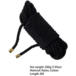 Мотузка для шибарі Lockink Sevanda Shibari Pratice Rope Black, 8 метрів - мініатюра 2