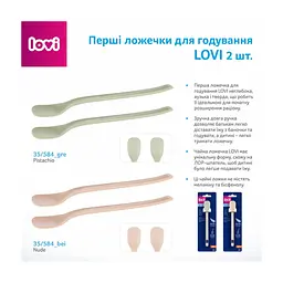 Набір дитячих ложечок LOVI Pistachio перших для годування 2 шт. (35/584_gre) - мініатюра 5