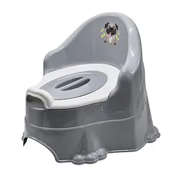 Горщик дитячий з кришкою ТехноК 5163TXK(Grey) пластик, сірий