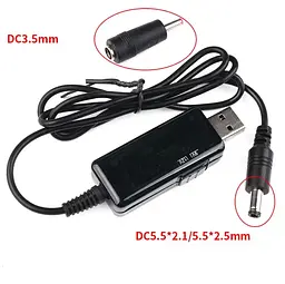 Кабель для роутера USB 5V to DC 9V-12V 3.5/5.5×2.1 для підключення до PowerBank - мініатюра 5