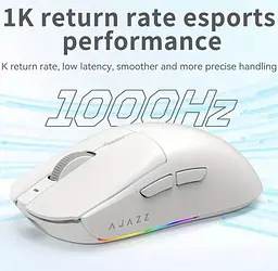 Мишка ігрова бездротова AJAZZ AJ139 V2 MC WHITE - мініатюра 4