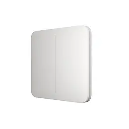 Розумний двоклавішний прохідний вимикач Ajax LightSwitch (2-gang/2-way) Jeweller (white/білий) (26-00405) - мініатюра 3