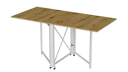 Стіл-книга трансформер Оріон 2 Ferrum-decor 750x1520x730 Білий метал ДСП Дуб Артізан 16 мм (FRD-104595) - мініатюра 5