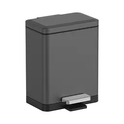 Відро для сміття з плавним закриттям прямокутне Koer TC-010315-07 15 л graphite KR5604, Графит - мініатюра 3