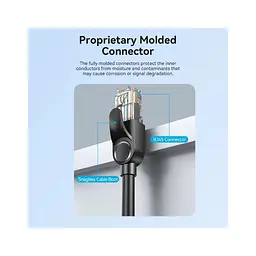 Патч-корд 3м, UTP cat 6 RJ-45 black Vention (IBNBI) - мініатюра 5