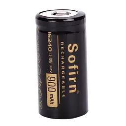 Акумулятор 16340 / RCR123 Sofirn 900 mAh літій-іонний Li-Ion 1.6А, 3.7V Випуклий плюс (19301) - мініатюра 2