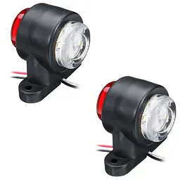 Габарит LED чебурашка 12/24V міні 5.5 см 2 шт. Червоний-Білий (MRT 301) - мініатюра 4