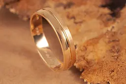 Обручальне кільце з жовтого золота 19 OK-0015 - мініатюра 3