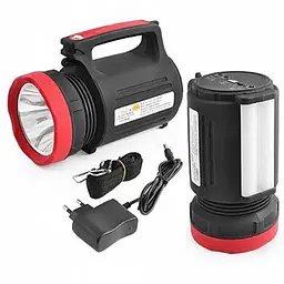 LED прожектор YAJIA YJ 2886 акумуляторний ліхтар з бічною панеллю із зарядним пристроєм Power Bank, 5W LED + 22 SMD LED - мініатюра 2