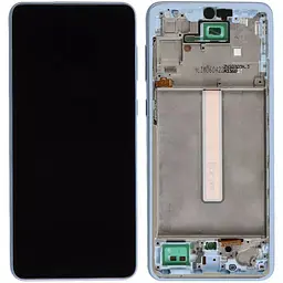 Дисплей Samsung A336 Galaxy A33 5G чорний, OLED (Small LCD), з рамкою, Blue