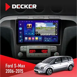 Штатна магнітола Ford S-Max 2006-2015 Climate Decker D9-009 4x64, DSP, 4G, 2k Decker (НФ-00008177)
