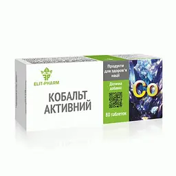 Таблетки Elit-Pharm Кобальт джерело кобальту для обмінних процесів 80 таблеток