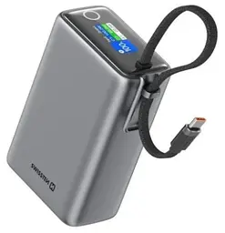 Портативна батарея Swissten POWER BANK TRAVEL 25000 mAh 100W з кабелем Type-c Silver - мініатюра 3