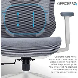 Крісло офісне Officepro Atlas OC630-W-DG-DG White/Dark Gray (OC630-W-DG-DG) - мініатюра 16