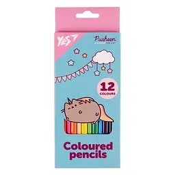 Олівці кольорові Yes 12 кольорів "Pusheen" бірюзовий для малювання та творчості (290721)