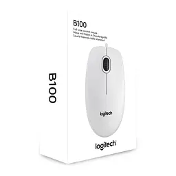 Миша Logitech Optical Mouse B100 White