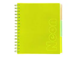 Зошит на спіралі BUROMAX NEON B5 120 арк. у клітинку PVC-обкладинка жовта