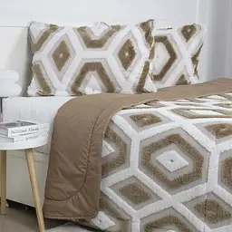 Покривало ТЕП Boho бежевий ромб 240 x 260 см (4-05215_35071) - мініатюра 5