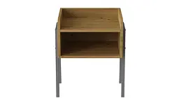 Тумба модульна Ferrum-decor Джузі 540x450x320 метал Сірий ДСП Дуб Артізан 16 мм (FRD-102987)