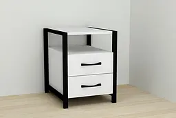 Тумба універсальна Ferrum-decor Вів'єн 2/2 50x41x40 чорний ДСП Білий 16мм (FRD-104156) - мініатюра 4