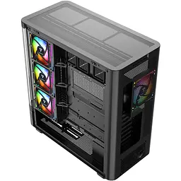 Корпус ModeCom VOLCANO AQ200 ARGB MIDI FRONT LCD 4x120mm fans BLACK без БЖ ATX - мініатюра 6