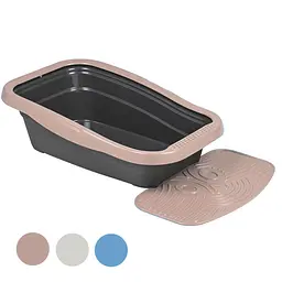 Туалет з рамкою для котів MPS Nella Kit з килимком, 58×37,5×18 см