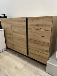 Комод Perfect Home Арко / Arco 2-дверний з 4 шухлядами 2D4S/138 Дуб артизан/графіт (PFH-091063) - мініатюра 5